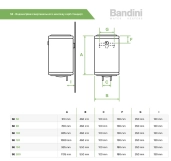 Водонагрівач електричний Bandini Water Heaters SE 50 Фото - 2