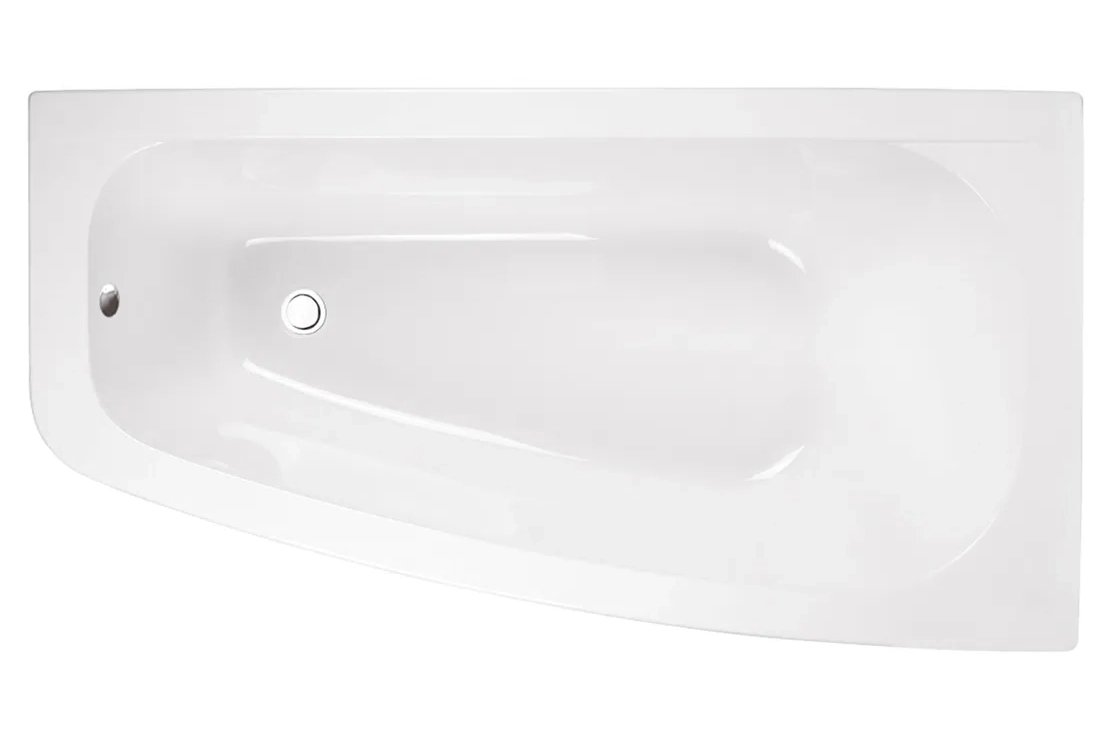 Ванна акрилова BESCO LUNA 150х80 Права (соло) без ніг