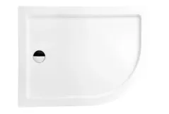 Піддон півкруглий BESCO SATURN L лівий 120х90х4/15 см + ноги