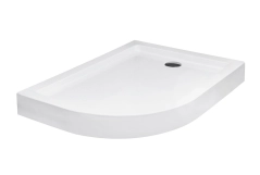 Піддон півкруглий BESCO SATURN Р правий 120х90х4/15 см + ноги Фото - 1
