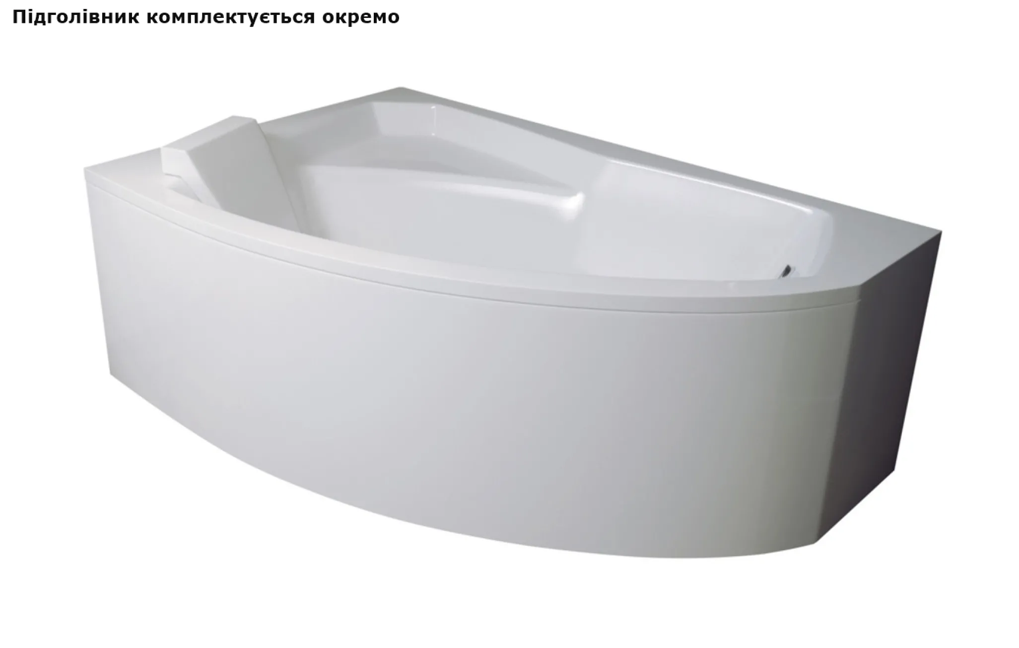 Ванна акриловая BESCO RIMA 160х100 Левая (соло) без ног Фото - 1