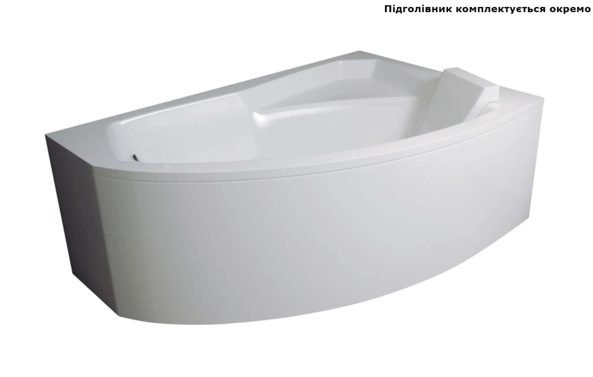 Ванна акриловая BESCO RIMA 170х110 Левая (соло) без ног Фото - 1