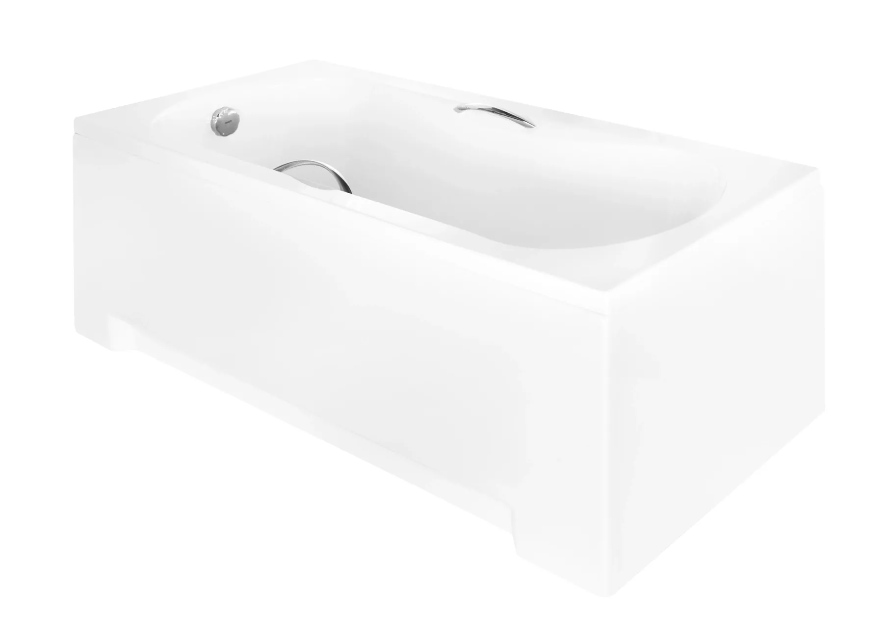 Ванна акрилова BESCO ARIA PLUS 130х70 (соло) без ручок і ніг З отворами під ручки Фото - 1