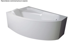 Ванна акрилова BESCO RIMA 140х90 Ліва (соло) без ніг Фото - 1
