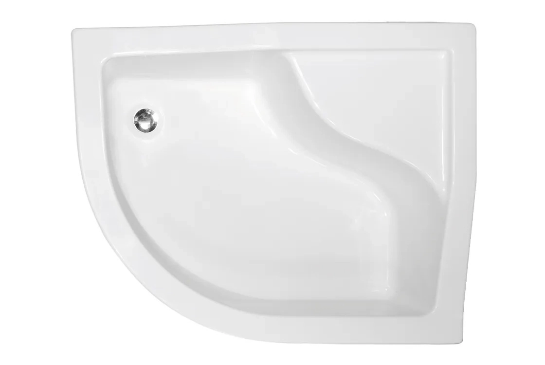 Піддон півкруглий BESCO MAXI 100x80х24/38,5 P правий + ноги