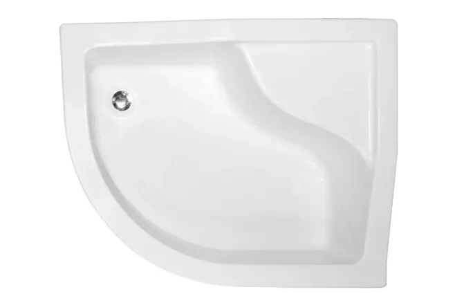 Піддон півкруглий BESCO MAXI 120x85х24/38,5 Р правий + ноги