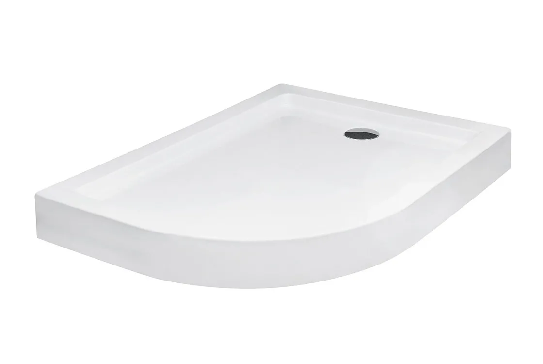 Поддон полукруглый BESCO SATURN Р правый 100х80х4/15 см + ноги Фото - 1
