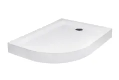 Поддон полукруглый BESCO SATURN Р правый 100х80х4/15 см + ноги Фото - 1
