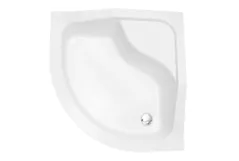 Піддон півкруглий BESCO OLIVER 90x90x28,5 глибина 15, з сидінням + ноги