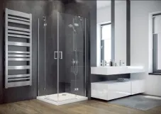 Кабіна квадратна BESCO VIVA 90x90x195 L/P, скло прозоре, профіль хромований