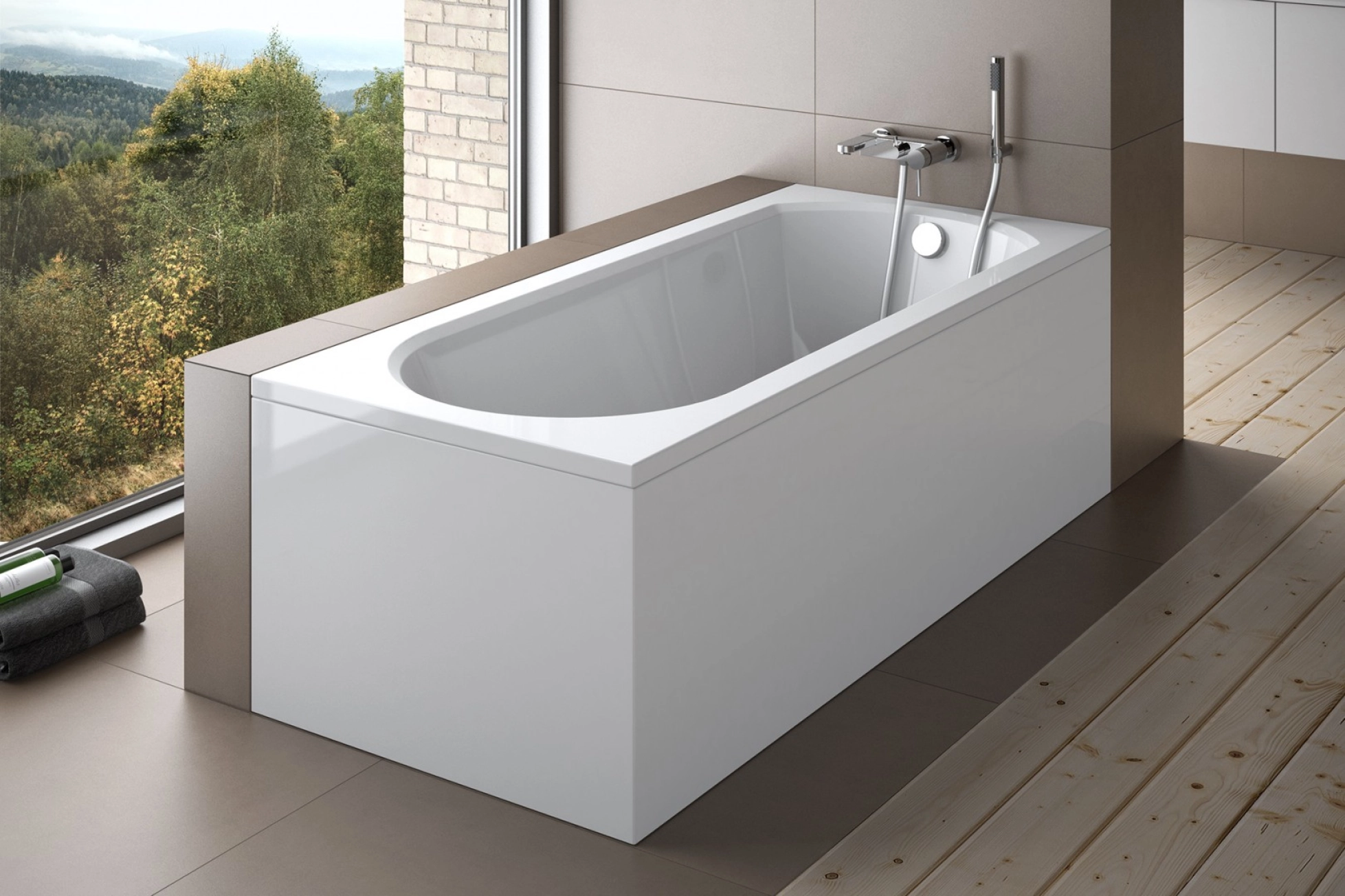 Ванна акрилова BESCO INTRICA 170х75 (соло) без ніг Фото - 1