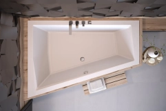 Ванна акрилова BESCO INTIMA DUO 180x125 Ліва (соло) без ніг Фото - 2