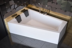 Ванна акрилова BESCO INTIMA DUO 180x125 Ліва (соло) без ніг Фото - 3