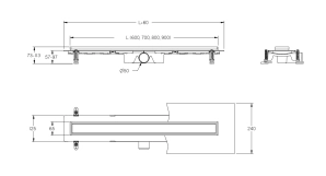 Линейный душевой трап BESCO Virgo Basic 60 Фото - 3