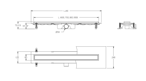 Линейный душевой трап BESCO Virgo Basic 80 Фото - 3
