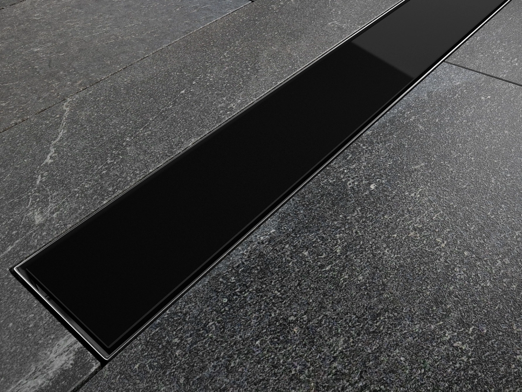Лінійний душовий трап BESCO Virgo Black 70