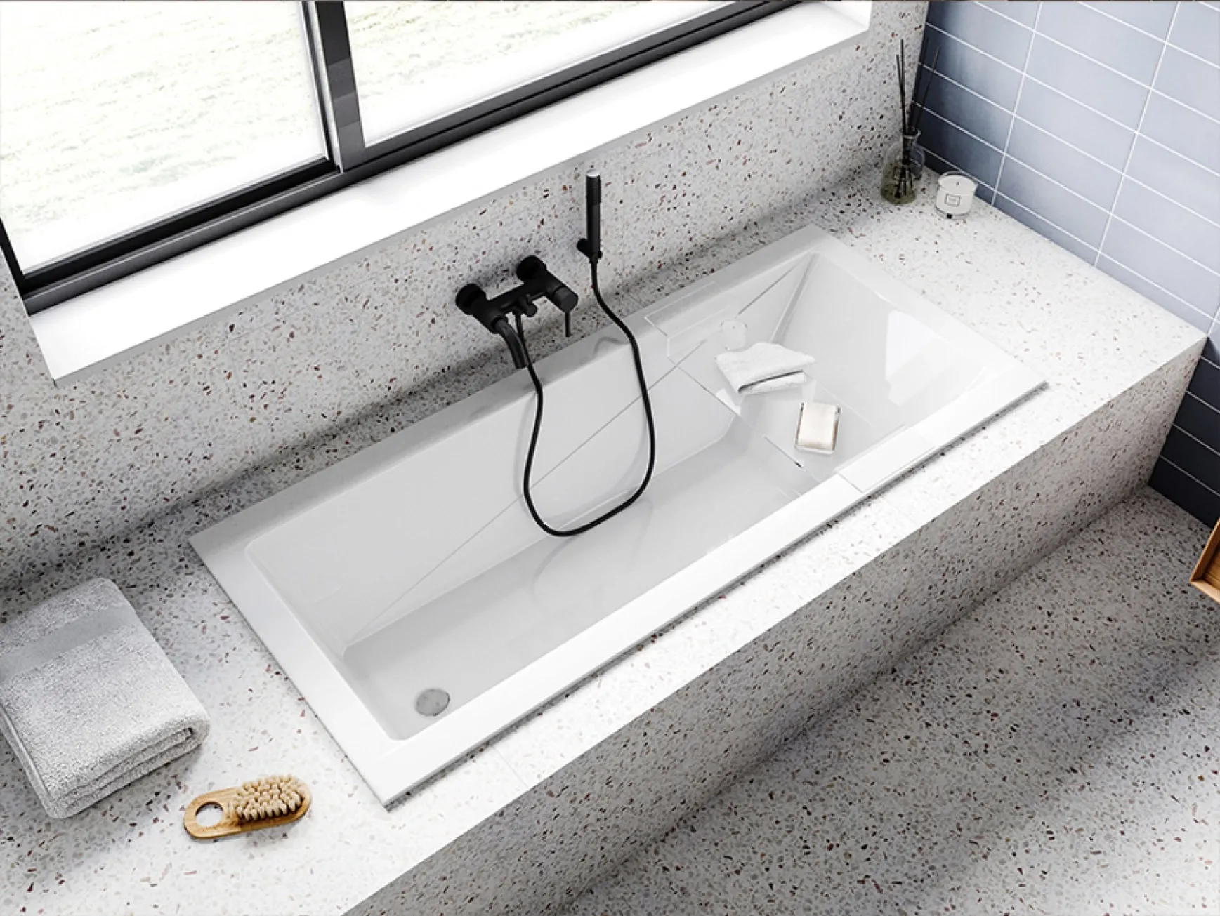 Ванна акрилова BESCO MODERN SLIM 180х80 (соло) без ніг Фото - 1