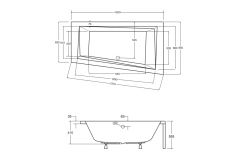 Ванна акрилова BESCO INTIMA 150x85 Права (соло) без ніг Фото - 3