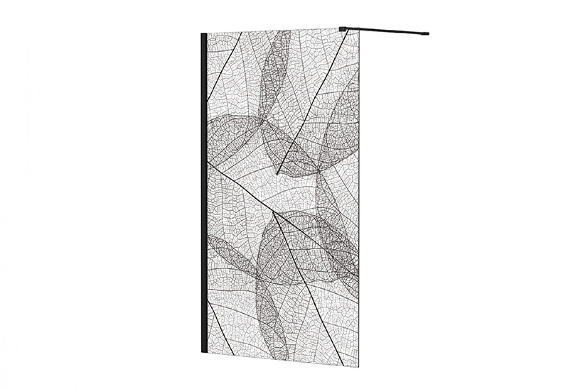 Кабіна BESCO Walk-in Leafy 120x200 скло з візерунком