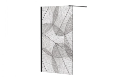 Кабіна BESCO Walk-in Leafy 120x200 скло з візерунком