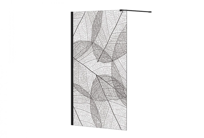 Кабіна BESCO Walk-in Leafy 120x200 скло з візерунком