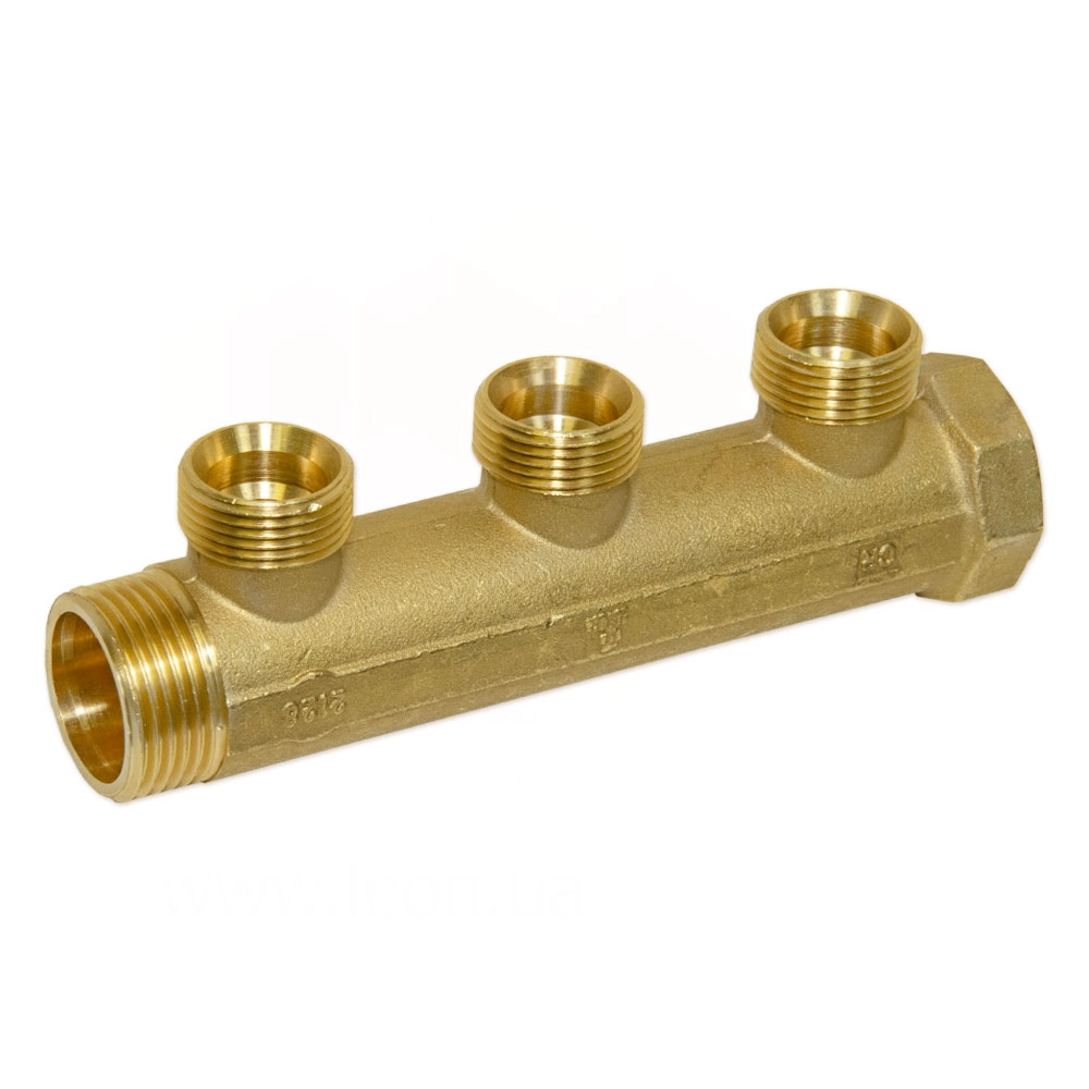 Коллектор BIANCHI Ø1" х 3 х 3/4" ЗР латунь ADZ brass I=50 мм Фото - 1