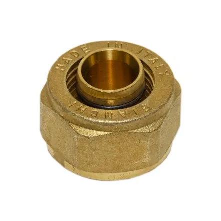 Гайка с ниппелем Bianchi Ø20 х 2,0 х 3/4" латунь (219E00050A)