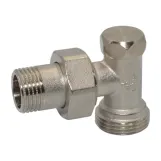 Кран радіаторний відсікаючий Ø1/2" х 3/4"E (євроконус)  кутовий  BIANCHI (414E000400)