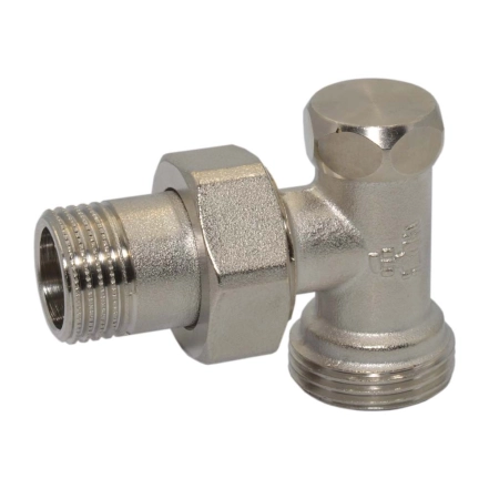 Кран радиаторный отсекающий Ø1/2" х 3/4 "E (евроконус) угловой BIANCHI (414E000400)