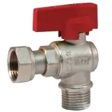 Кран угловой BIANCHI Ø1/2" С х 1/2" В с накидной гайкой (red/красный)