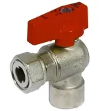 Кран угловой BIANCHI Ø3/4" В х 3/4" В с накидной гайкой (red/красный)