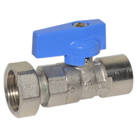 Кран прямой BIANCHI Ø1/2" В х 3/4" В с накидной гайкой (blue/синий)