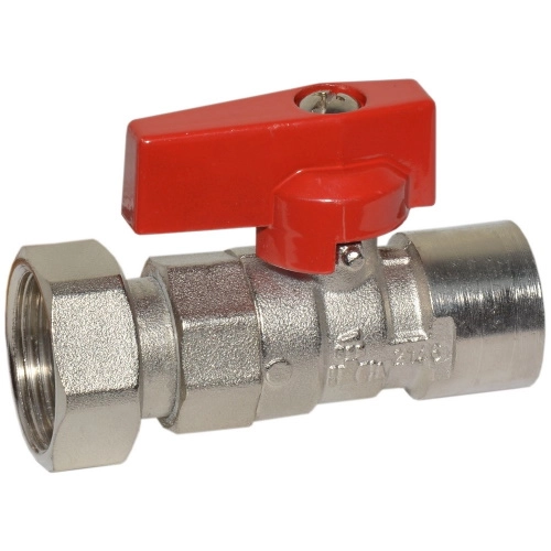 Кран прямий BIANCHI Ø1/2" В х 3/4" В  з накидною гайкою  (red/червоний)  