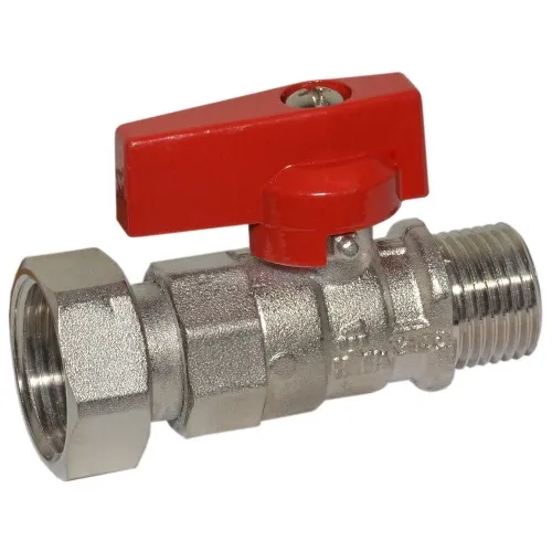 Кран прямий  BIANCHI Ø1/2" З х 3/4" В  з накидною гайкою  (red/червоний)  