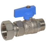 Кран прямой BIANCHI Ø3/4" С х 1" В с накидной гайкой (blue/синий)