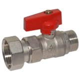 Кран прямой BIANCHI Ø3/4" С х 1" В с накидной гайкой (red/красный)