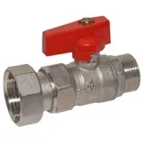 Кран прямий BIANCHI Ø3/4" З х 1" В  з накидною гайкою  (red/червоний) 