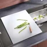 Доска разделочная кухонная Blanco для нарезки продуктов питания AXIA III безопасное белое стекло (234045) Фото - 3