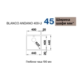 Кухонна мийка Blanco ANDANO 400-U нержавіюча сталь (522959) Фото - 3