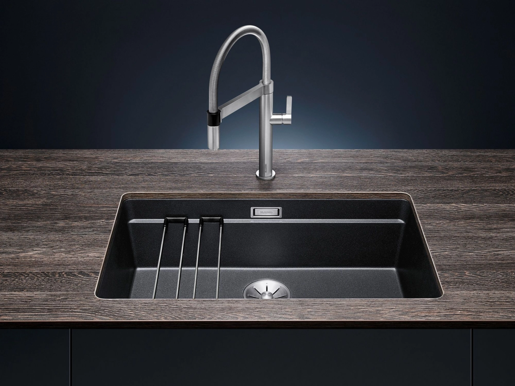 Кухонная мойка Blanco ETAGON 700-U SILGRANIT темная скала (525168) Фото - 2