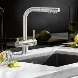 Кухонний змішувач Blanco FONTAS-S II PVD Steel нержавіюча сталь (525199) Фото - 5