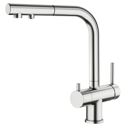Кухонний змішувач Blanco FONTAS-S II PVD Steel нержавіюча сталь (525199)