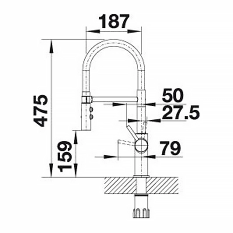 Кухонный смеситель Blanco CATRIS-S Flexo черный матовый (525793) Фото - 4