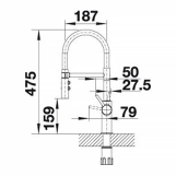 Кухонный смеситель Blanco CATRIS-S Flexo черный матовый (525793) Фото - 4