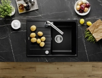 Кухонна мийка Blanco ZIA 45 S Compact SILGRANIT чорний (526009) Фото - 2