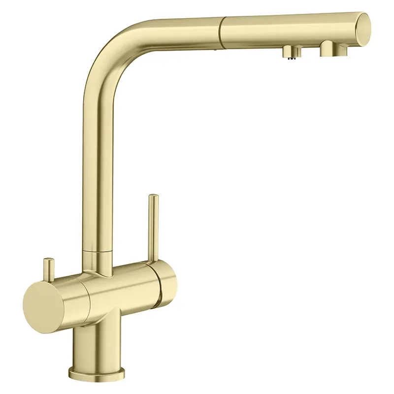 Кухонный смеситель Blanco FONTAS-S II PVD satin gold золотой матовый (526694) Фото - 1