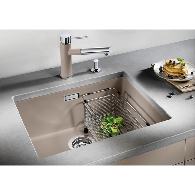 Кухонная мойка Blanco SUBLINE 500-U SILGRANIT нежный белый (527170) Фото - 2