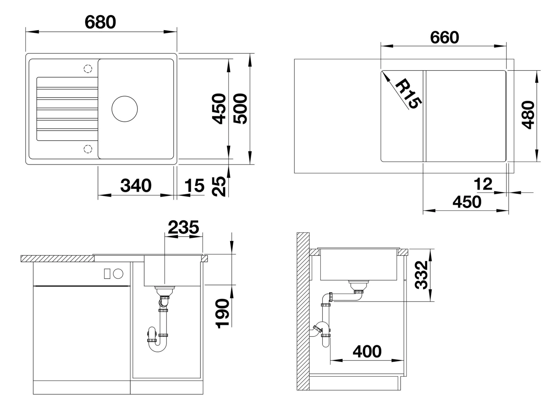 Кухонная мойка Blanco ZIA 45 S Compact SILGRANIT нежный белый (527197) Фото - 1