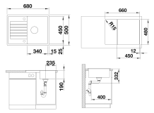 Кухонная мойка Blanco ZIA 45 S Compact SILGRANIT нежный белый (527197) Фото - 1