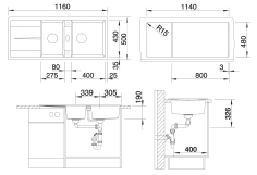 Кухонная мойка Blanco METRA 8S вулканический серый (527303) Фото - 1
